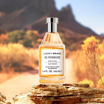 Lucky Brand RE/ENERGIZE  Burst of Citrus Eau de Toilette 3.4 Oz