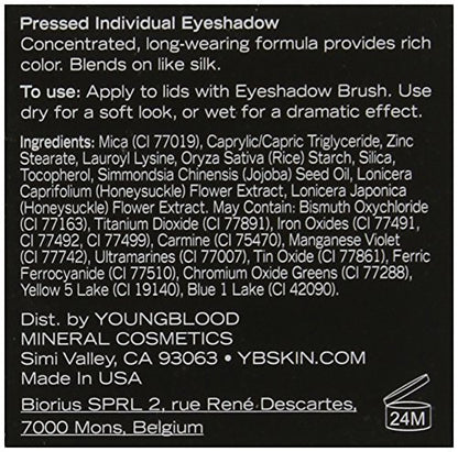 Youngblood Pressed Individual Eyeshadow, Platinum  .07oz