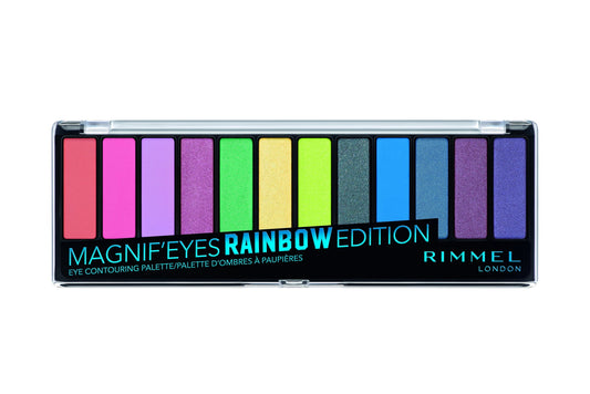 Rimmel Magnif'eyes Eyeshadow Palette, Rainbow, 0.5 oz