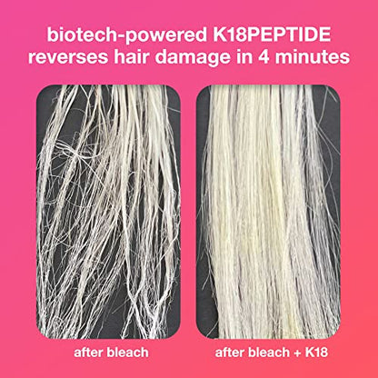 K18 Leave-In Repair Hair Mask Treatment to Repair Dry or Damaged Hair - 4 Minutes to Reverse Hair Damage from Bleach, Color, Chemical Services and Heat