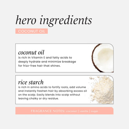 Hask Monoi Coconut Nourishing Dry Shampoo, 4.3 oz