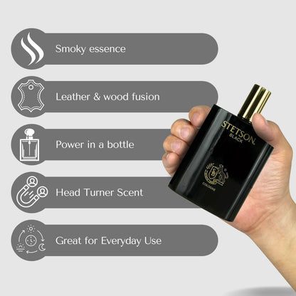 Stetson Black Cologne Spray for Men 3.4 oz