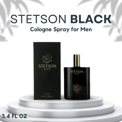 Stetson Black Cologne Spray for Men 3.4 oz