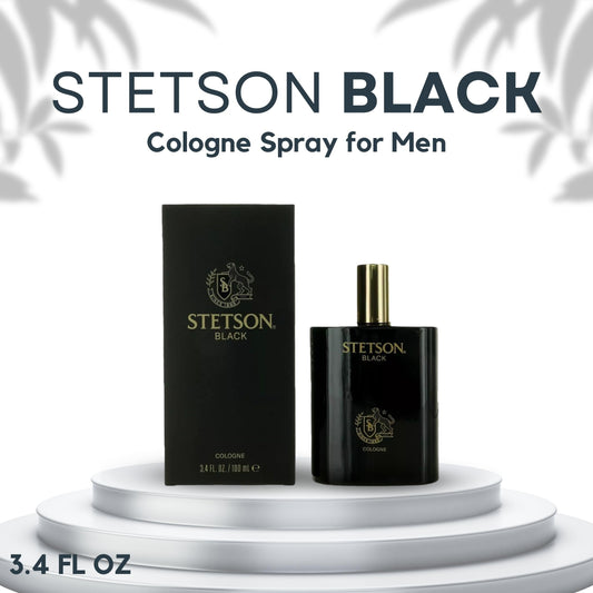 Stetson Black Cologne Spray for Men 3.4 oz