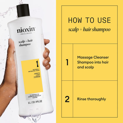 Nioxin Scalp + Hair Thickening System 1 Shampoo 33.8 oz