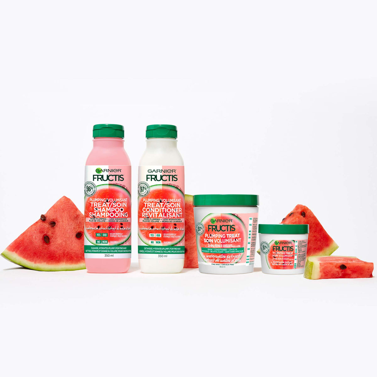 Garnier Fructis Plumping Treat 3-in-1 Hair Mask, 3.4 fl oz
