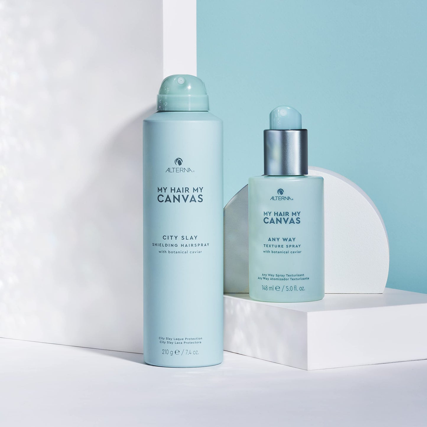 Alterna My Hair My Canvas City Slay Shielding Hairspray, 7.4 Fl Oz | Vegan | Buildable, Flexible Hold | Humidity & Heat Protection | Sulfate Free