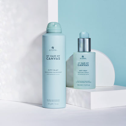 Alterna My Hair My Canvas City Slay Shielding Hairspray, 7.4 Fl Oz | Vegan | Buildable, Flexible Hold | Humidity & Heat Protection | Sulfate Free