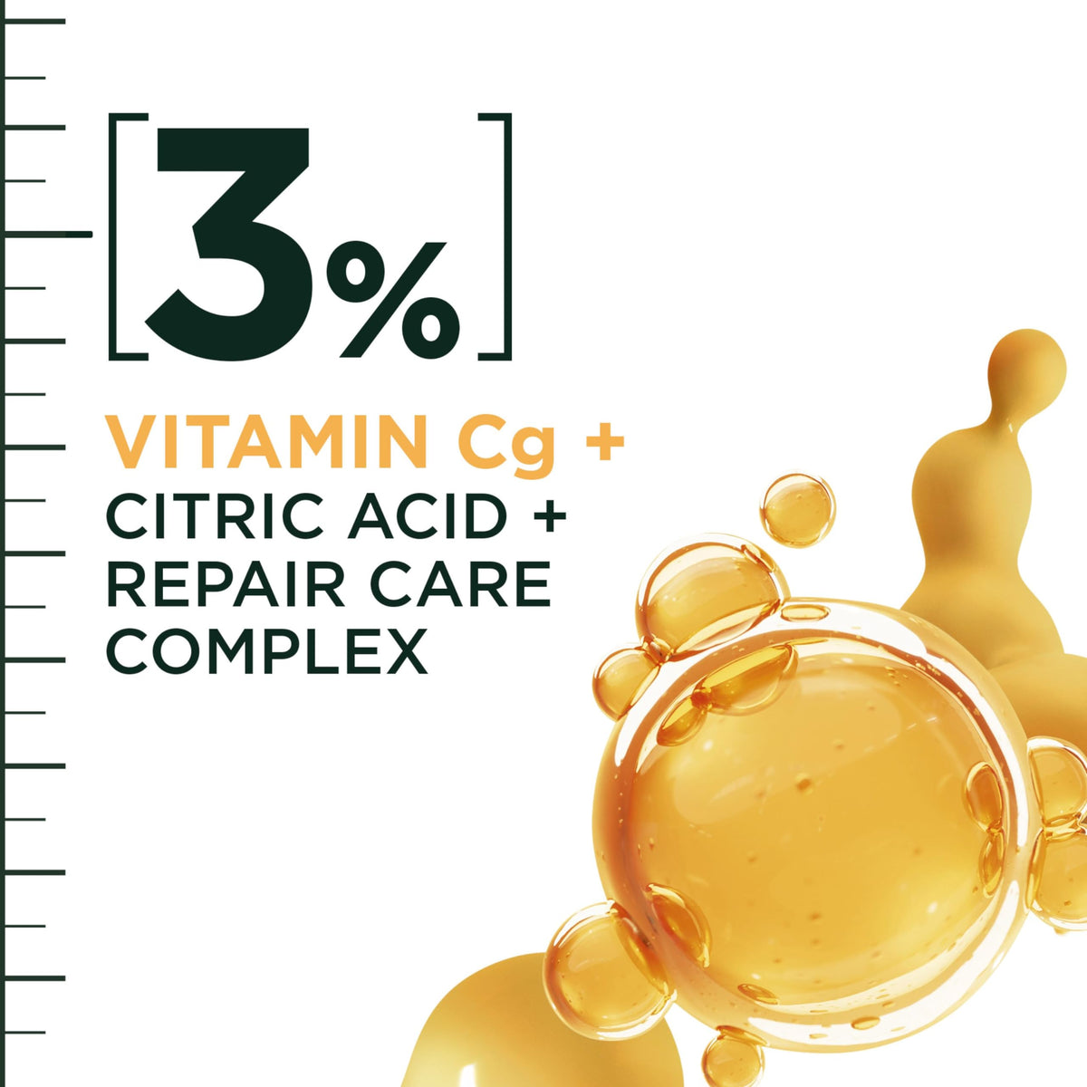 Garnier Fructis Hair Filler Vitamin Cg Strength Repair Shampoo, Adults, Damaged Hair, 10.1 fl oz