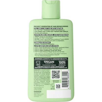 Garnier Fructis Hair Filler Moisture Repair Conditioner, Curly, Wavy Hair, 10.1 fl oz