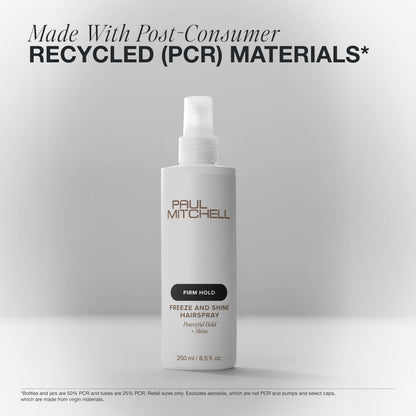 Paul Mitchell Freeze and Shine Super Hairspray, Maximum Hold, Shiny Finish Hairspray, For Coarse Hair 16.9 FL OZ