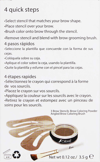 SORMÉ Smudge Proof Long Lasting Eye brow Powder for Women -  Dark Smoke