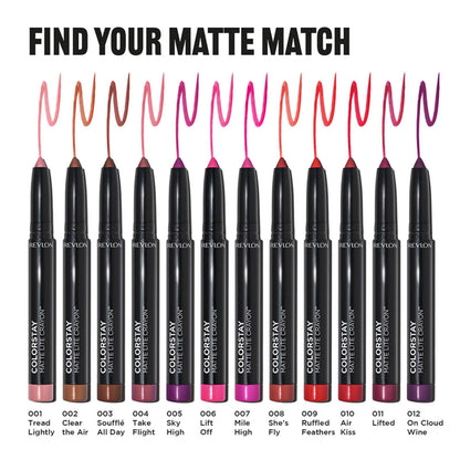 Revlon ColorStay Matte Lite Crayon Lightweight Lipstick, 009 Ruffled Feathers