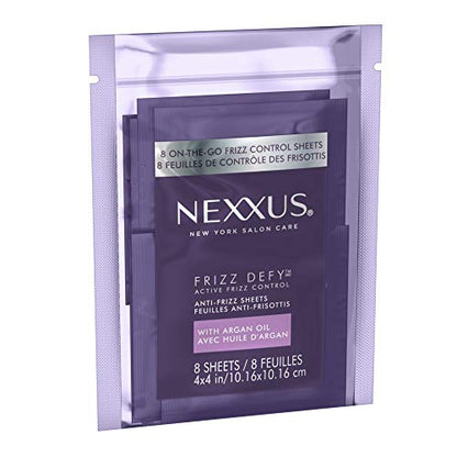 Nexxus FRIZZ DEFY Anti-Frizz Sheets with Argan Oil,  8 Sheets
