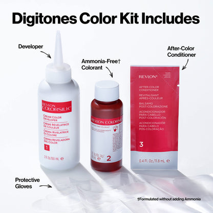 Revlon Colorsilk Digitones Permanent Hair Color with Keratin, 91D Silver Blue