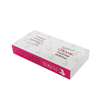 Sylphkiss Refillable Natural Ceramic Foot File, Extra Refil Pad included