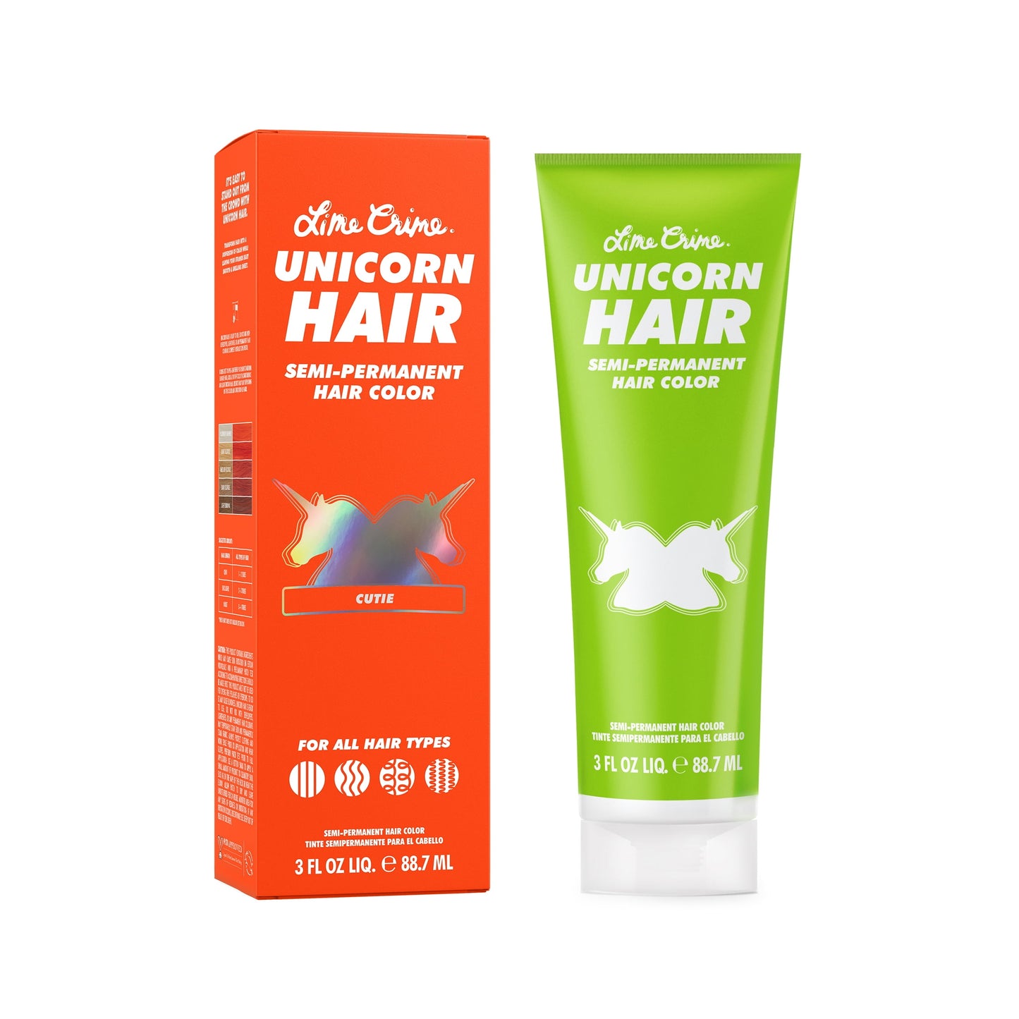 Lime Crime Unicorn Hair, Semi-Permanent Hair Color, Vegan, Full Coverage, Cutie, Unisex, 3.0 fl oz