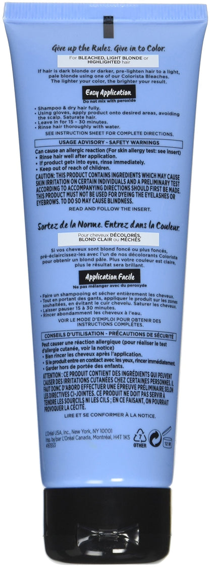 L'Oreal Paris Colorista Semi Permanent Hair Color, Light Bleached Blondes Blue
