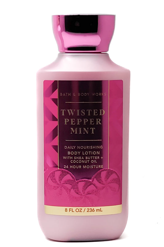 Bath & Body Works TWISTED PEPPERMINT Shea Butter & Coconut Oil  Body Lotion  8 fl oz