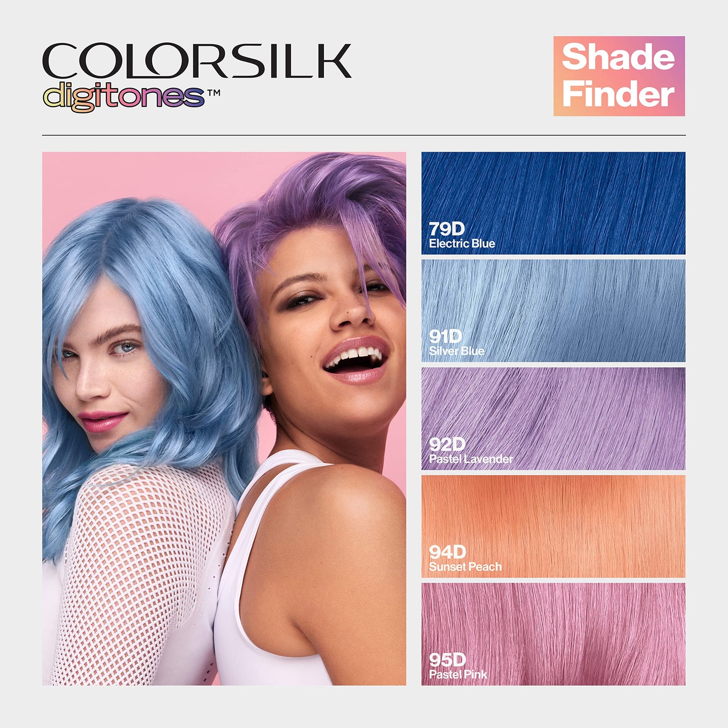 Revlon ColorSilk Digitones Permanent Hair Color with Keratin, Pastel Lavender, 1 count