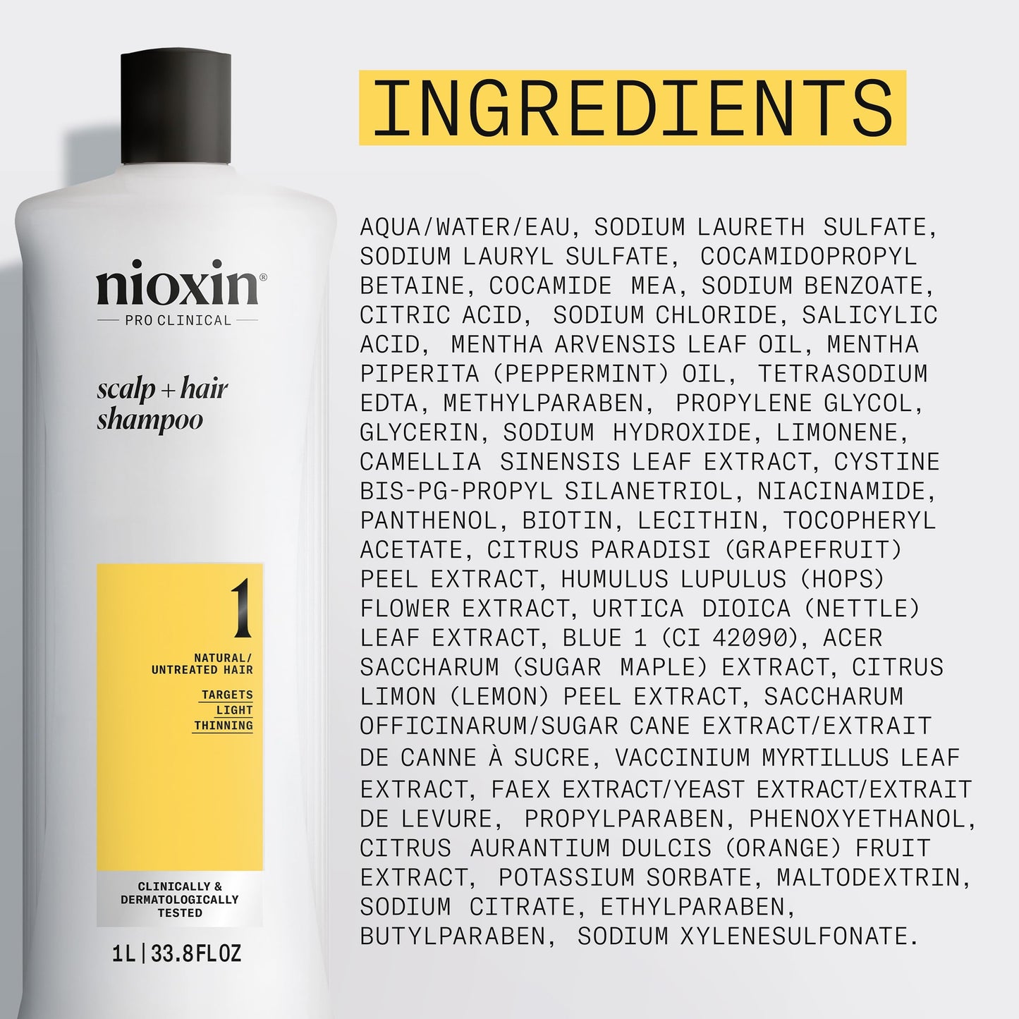 Nioxin Scalp + Hair Thickening System 1 Shampoo 33.8 oz