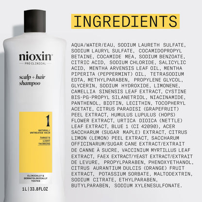 Nioxin Scalp + Hair Thickening System 1 Shampoo 33.8 oz