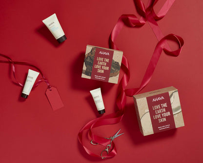 AHAVA Dead Sea Mineral Hand Cream, Body Lotion, and Shower Gel Travel Size Value Set