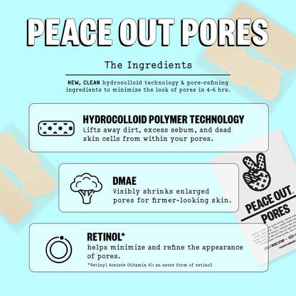 PEACE OUT Skincare Pore Minimizing Strips,