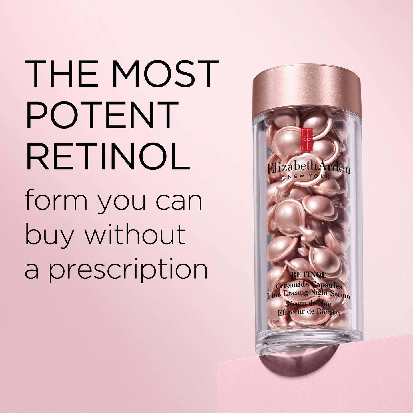 Elizabeth Arden Retinol Ceramide Capsules Line Erasing Night Serum, Anti-Aging Serum for Fine Lines and Wrinkles, Suitable for All Skin Types, 90 pc