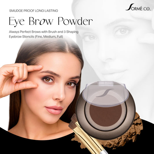 SORMÉ Smudge Proof Long Lasting Eye brow Powder for Women -  Walnut