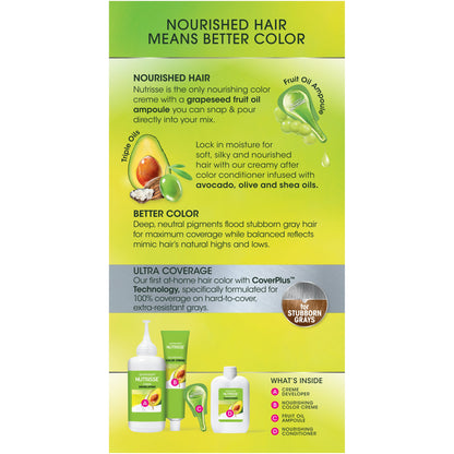 Garnier Nutrisse Ultra Coverage Nourishing Hair Color Creme, Deep Light Golden Brown (Toffee Nut) 630, 1 kit