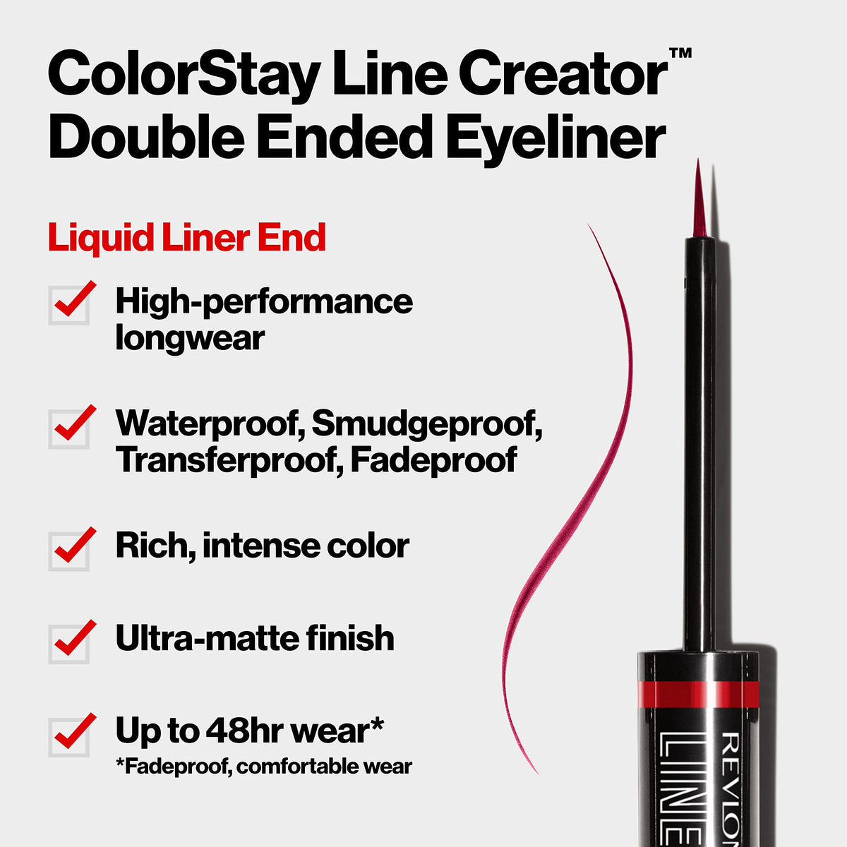 Revlon ColorStay Line Creator Waterproof Eyeliner Pencil, 153 She's On Fire, 0.004 oz