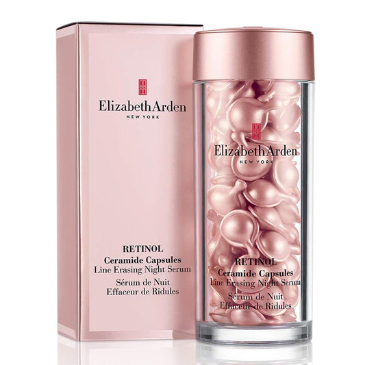 Elizabeth Arden Retinol Ceramide Capsules Line Erasing Night Serum, Anti-Aging Serum for Fine Lines and Wrinkles, Suitable for All Skin Types, 60 pc, 0.95 fl oz