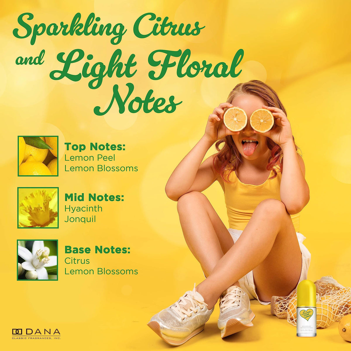 Loves Baby Soft Fresh Lemon by Dana, 1.5oz Cologne Body Mist women