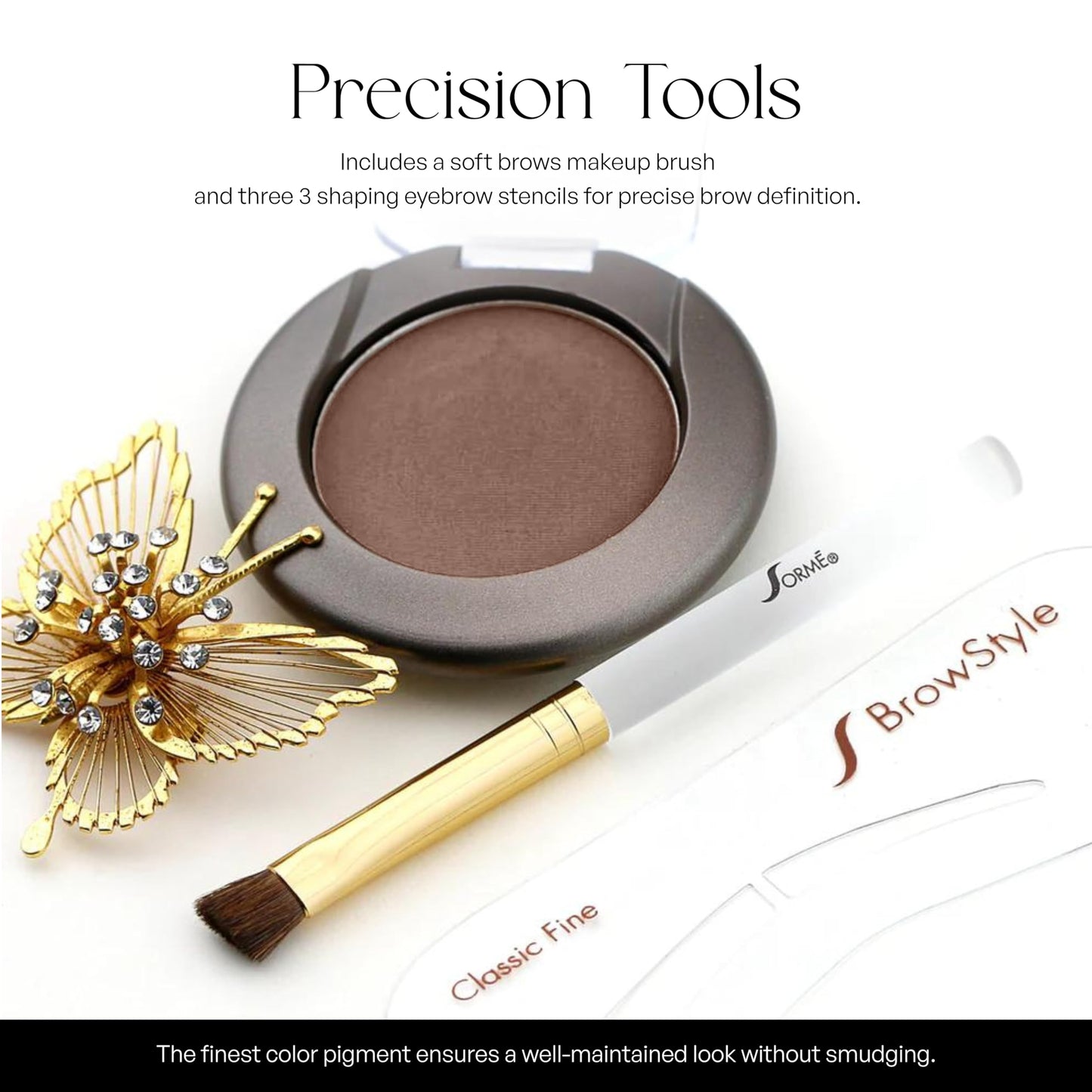 SORMÉ Smudge Proof Long Lasting Eye brow Powder for Women -  Walnut
