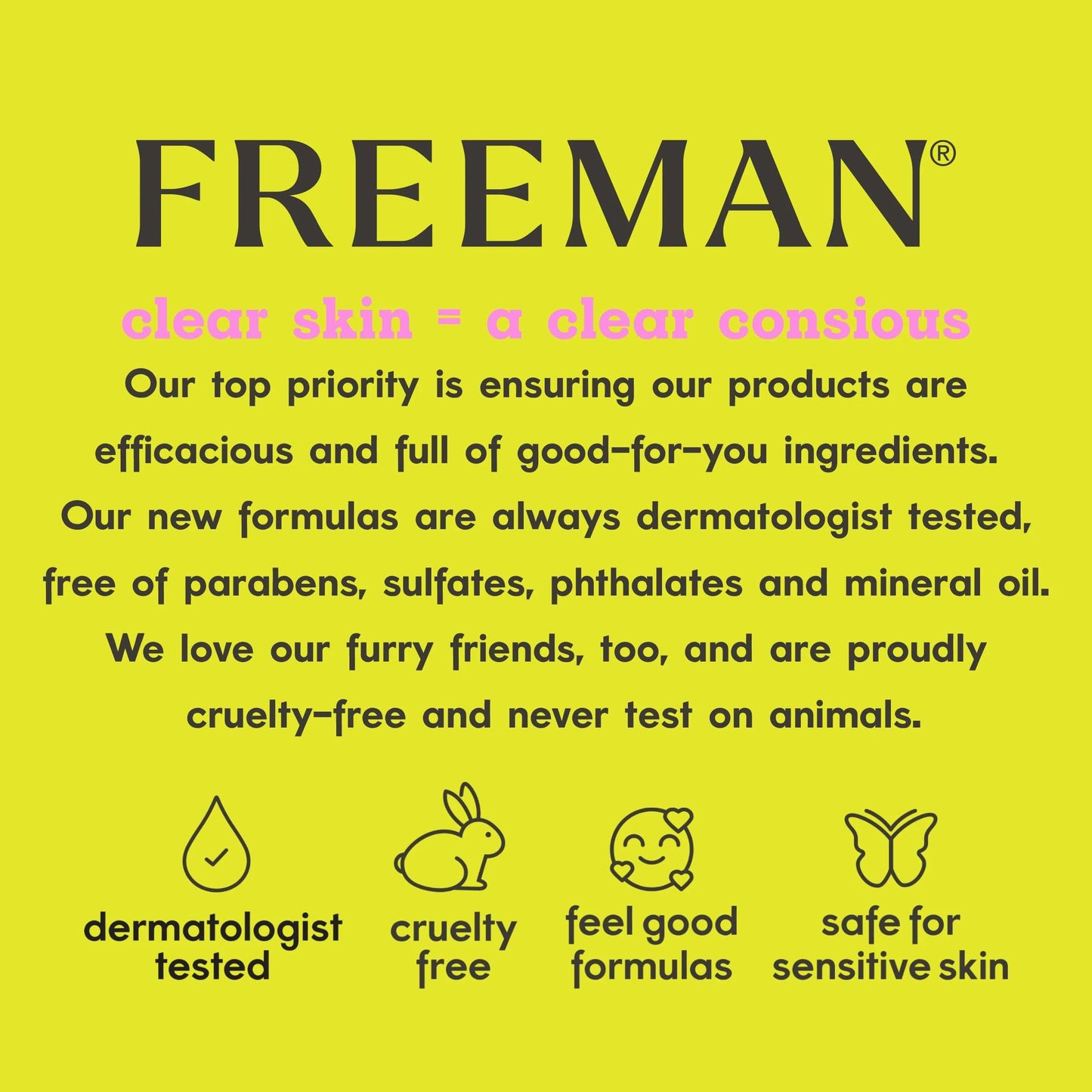 FREEMAN Pore Clearing Volcanic Ash Peel-Off Gel Facial Mask For Men, 6 fl. oz ./175 mL Tube