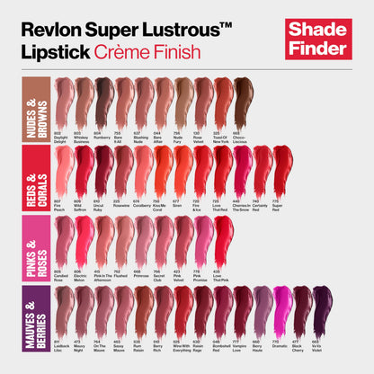 Revlon Super Lustrous Creme Lipstick, Creamy Formula, 720 Fire & Ice, 0.15 oz