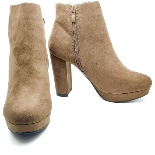 Forever SERLIN-66 Womens Boots, Size 7, Taupe