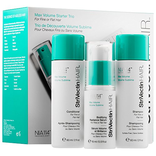 StriVectin Hair Max Volume Starter Trio for fine or flat hair: Shampoo 2 Fl Oz., Conditioner 2 Fl Oz., Bodifying Radiance Serum .5 Fl Oz.