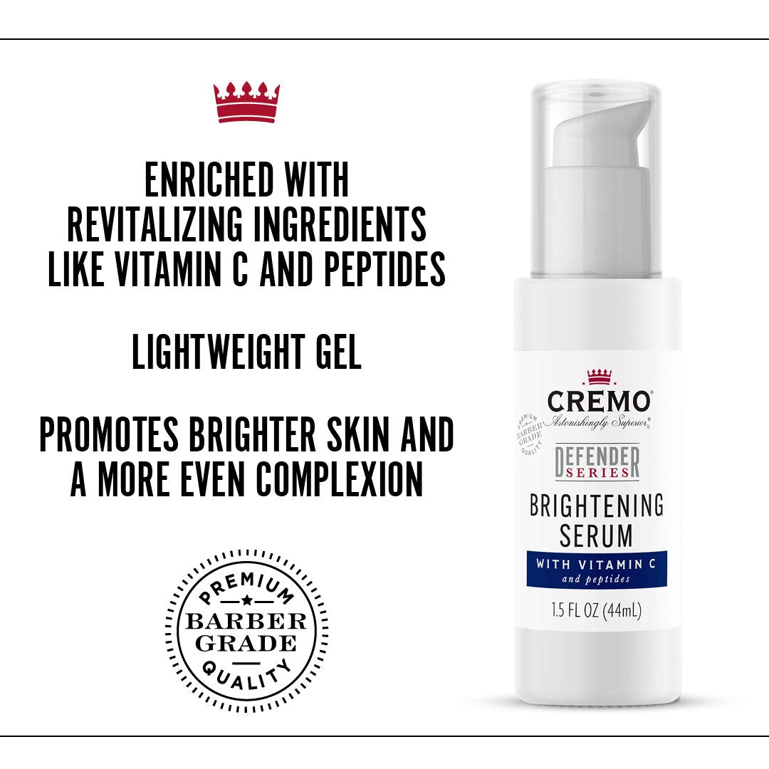 Cremo Defender Series BRIGHTENING SERUM  with Vitamin C & Peptides  1.5 fl oz