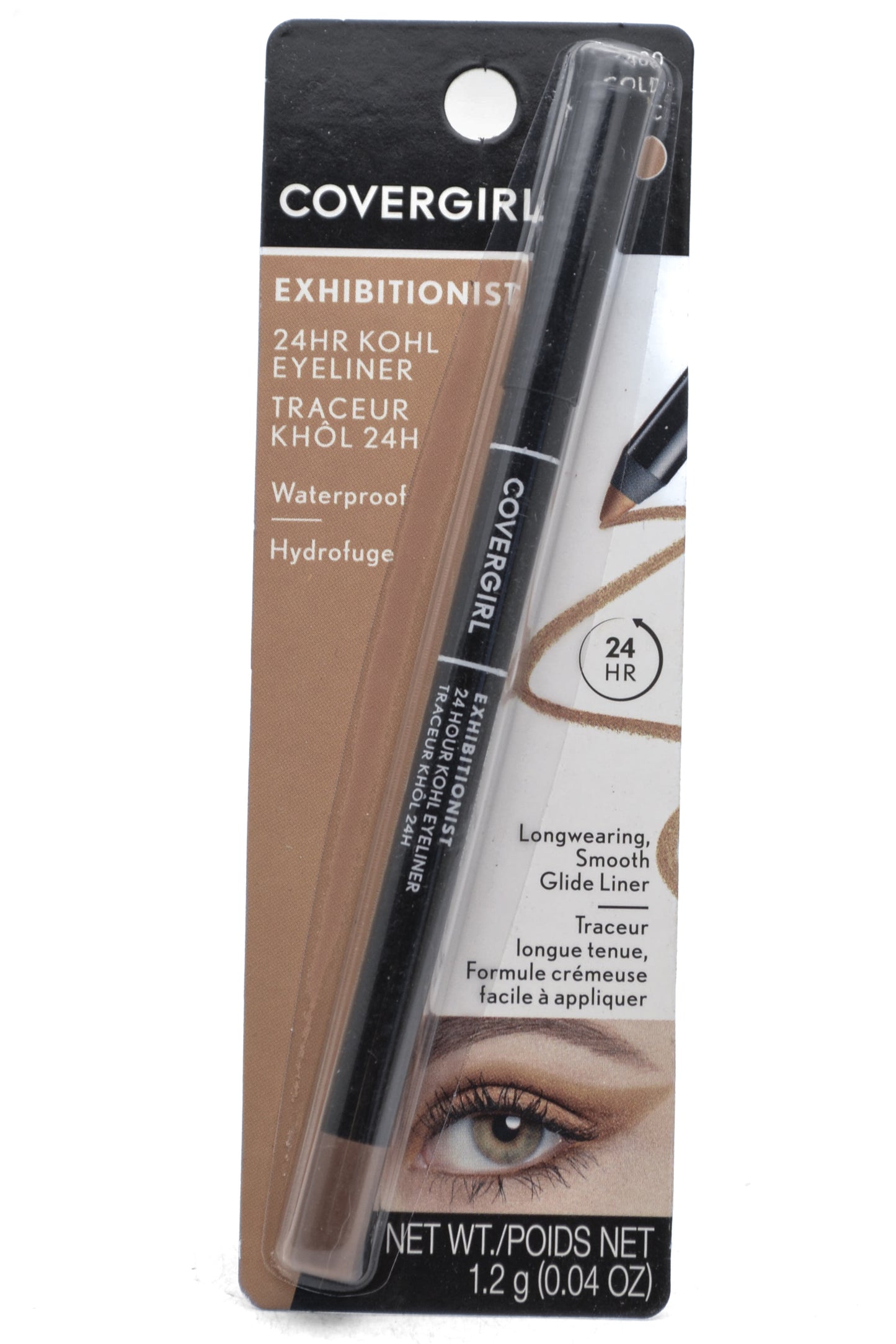 Covergirl EXHIBITIONIST 24hr Kohl Eyeliner, 400 Gold Metallic  .04oz