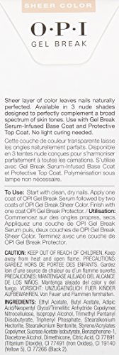 OPI  Gel Break Treatment System 2 Sheer Color, Too Tan-Tilizing Ideal for M