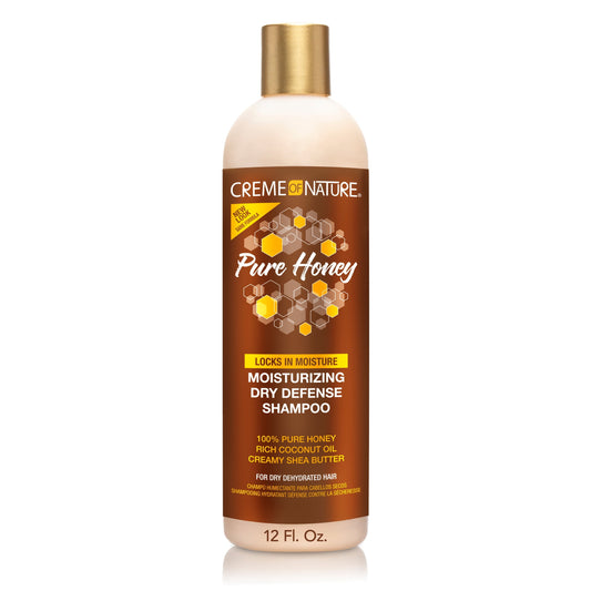 Creme of Nature Pure Honey Dry Defense Shampoo with Coconut Oil & Shea Butter, 12 fl oz