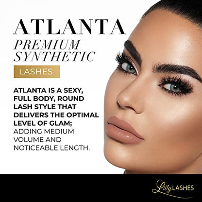 Lilly Lashes ATLANTA Premium Synthetic Mink Lashes, One Pair