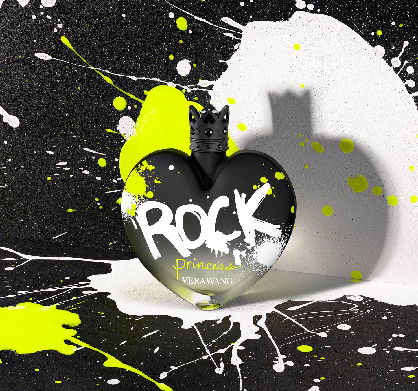 Heart-shaped perfume bottle Vera Wang Rock Princess Eau de Toilette 3.4 fl oz (Pack of 1), Notes of Peach, Jasmine, and Vanilla, Women's Fragrance, Long Lasting, Everyday Fragrance, Travel Size