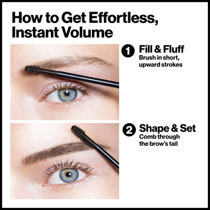 Revlon ColorStay Brow Fiber Filler, Waterproof Eyebrow Enhancer Gel, 302 Warm Brown