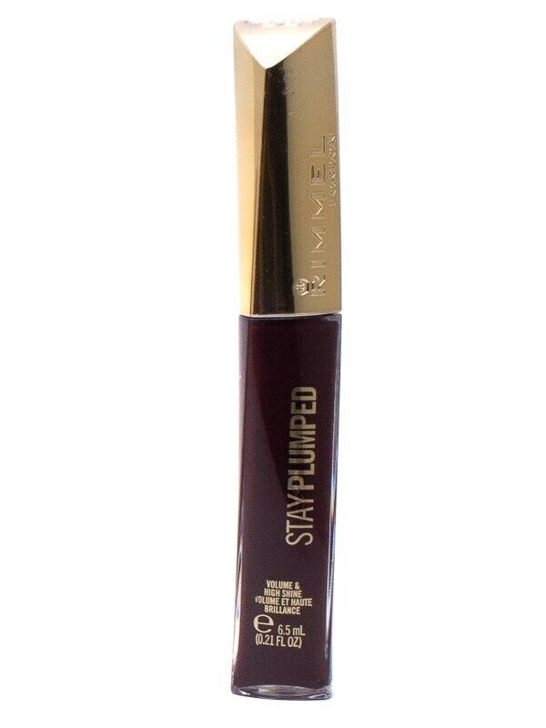 Rimmel STAY PLUMPED Volume & High Shine Lip Colour, Bittersweet Plum  .21 fl oz