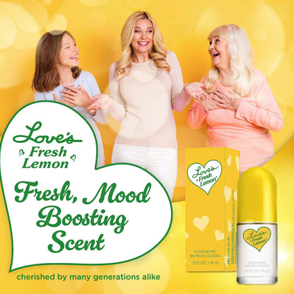 Loves Baby Soft Fresh Lemon by Dana, 1.5oz Cologne Body Mist women