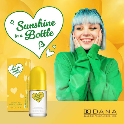 Loves Baby Soft Fresh Lemon by Dana, 1.5oz Cologne Body Mist women