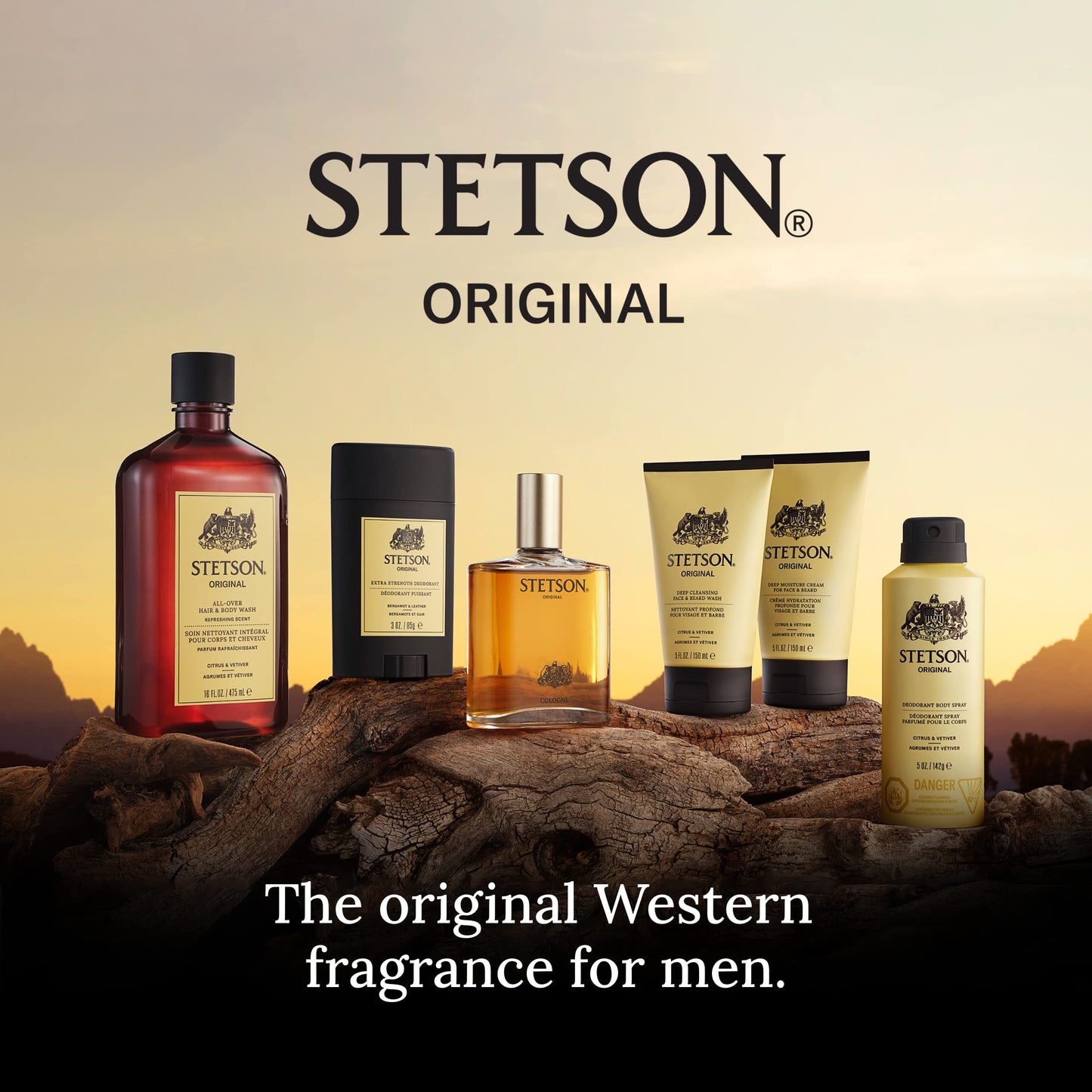 SCENT BEAUTY STETSON Personal Care Face & Beard Moisturizer Facial Moisturizer for Men - Cream for Face & Beard - 5 oz - 3 Pack - Original Fragrance